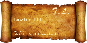 Teszler Lili névjegykártya